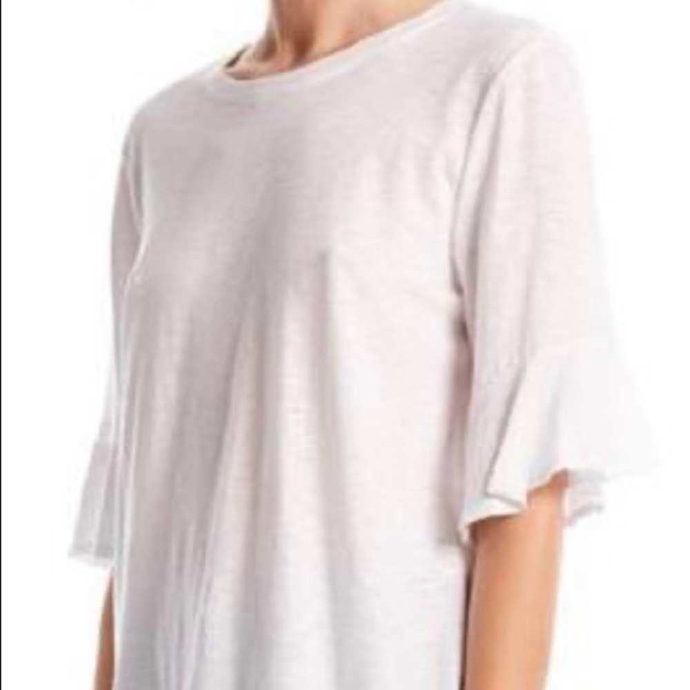 NWOT MICHAEL STARS EMI RUFFLE SLEEVE TEE in Pink!
